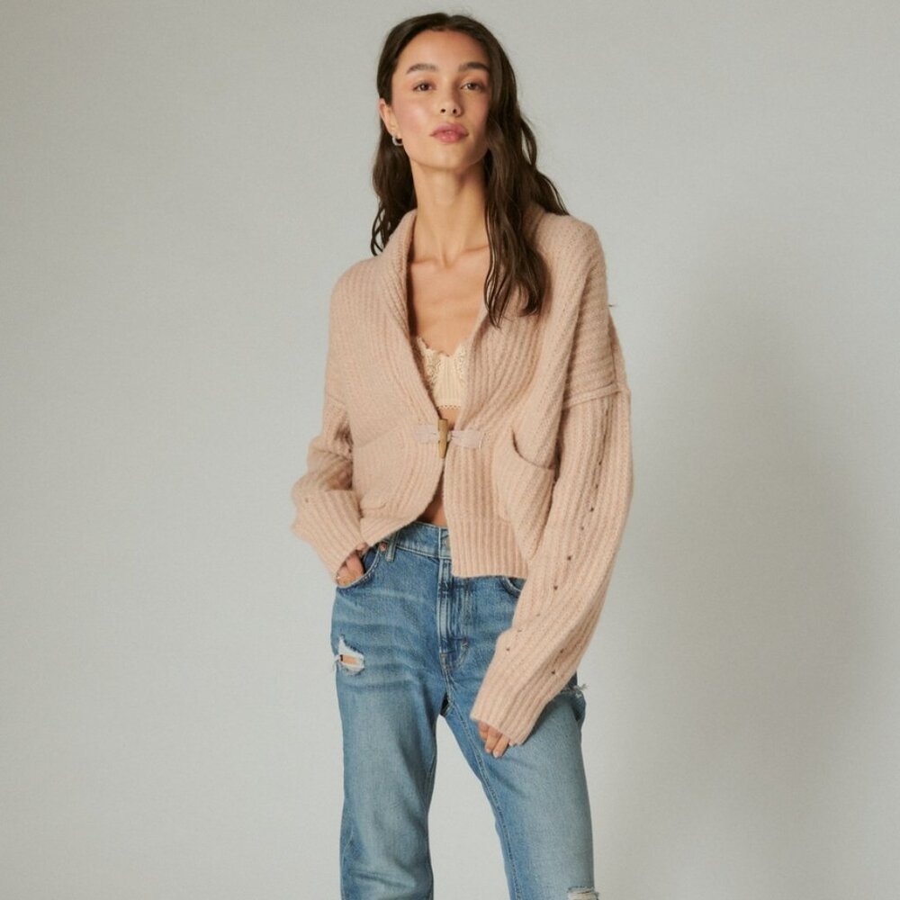 LIKE NEW: LUCKY BRAND TOGGLE FRONT CARDIGAN